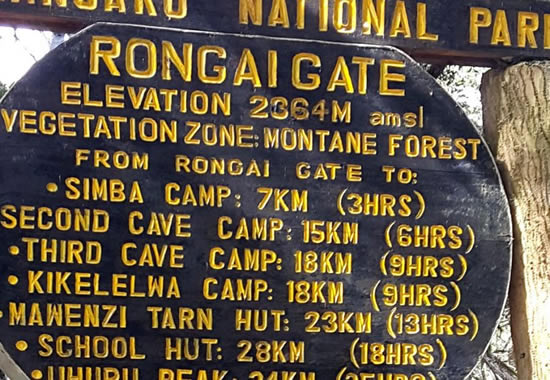 Mount Kilimanjaro Hiking Rongai Route